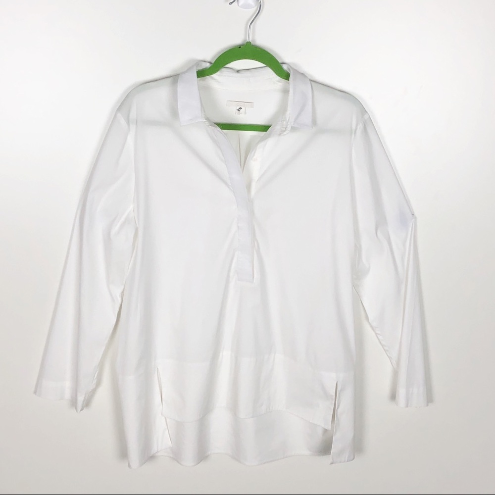 Women's White Long Sleeve Top